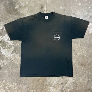 Vintage Motorcycle T-Shirt Size XL Black Sunfaded Ride To Live Akron Club Biker